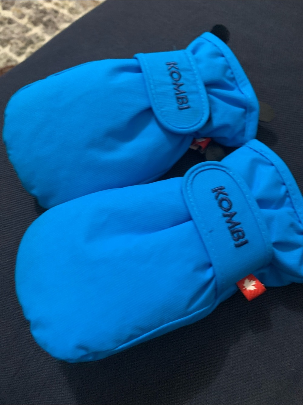 Kombi Kids Bright Blue Mittens - Insulated Winter Mitts - Children Size Small